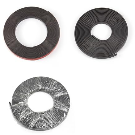 NeatiEase Window Screen Accessories, 3M Magnetic Tape, 3M Feet Grooved Magnetic Tape, 3M Feet Grooved Plastic Strip（Grey)