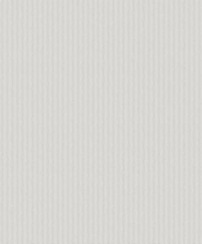 Rasch Papier peint intissé clair 101901 - Avec rayures blanches et grises - 10,05 m x 0,53 m (L x l)