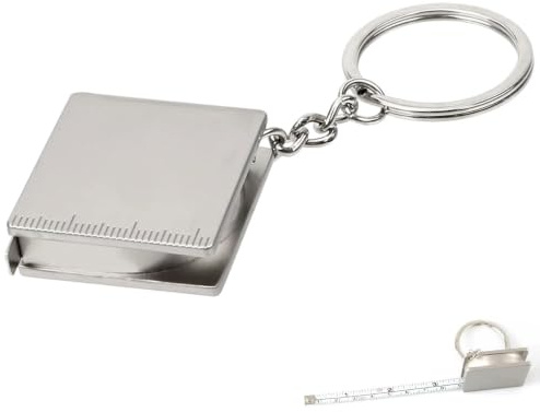ASISUN Mini mètre ruban porte-clés en métal 1,5 m, mini-mètre ruban rétractable, mètre ruban en centimètres, échelles métriques, porte-clés pour le bâtiment, cadeaux de fête, sac à prix