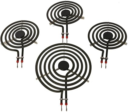 KITCHEN BASICS 101 MP31YA Electric Range Burner Surface Element - Includes an 8-Inch MP21YA5 and 3 6-Inch MP15YA Burners, 4 Pack