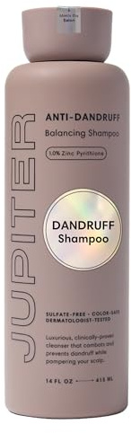 Jupiter Anti Dandruff Shampoo - Shampoo for Men & Women for Flaky, Itchy, Oily, & Dry Scalp - Nourishes Scalp and Reduces Breakage & Flakes - Color-Safe, Sulfate-Free, Paraben-Free