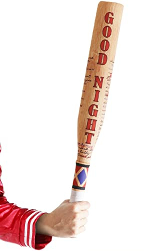 Funidelia | Harley Quinn Baseballschläger 100% OFFIZIELLE für Damen Superhelden, DC Comics, Suicide Squad, Bösewicht - Farben: Rot, Zubehör für Kostüm - Lustige Kostüme für Deine Partys