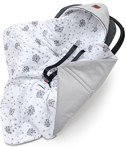 Pepi - Einschlagdecke Babyschale - 90x90 cm - Kinderwagen Decke - Babyschale Decke - Baumwolle Babydecke für Autositz - Babyeinschlagdecke