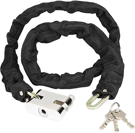 Bike Lock Heavy Duty, (3 Keys) Diyife 0.8m Anti-Theft High Security Chain Lock, Weatherproof Bicycle Lock Padlock for Bike Bicycle, Motorcycle, Scooter, Door, Gate, Fence, Black