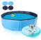 Nobleza Dog Pool Foldable Dog Paddling Pool Pet Swimming Pool Pet Paddling Pool for Cat Puppy, Portable PVC Non-Slip Puppy Pool Outdoor Dogs Bathing Tub for Garden Patio Bathroom, 80x20cm Blue
