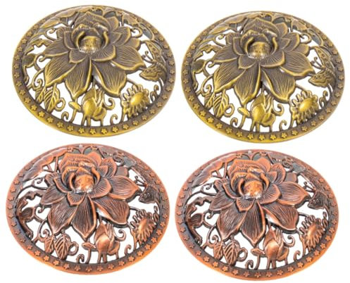 LIFKOME Vintage-Accessoires 4 Stück Weihrauchbrenner Abdeckung Brennerabdeckung Duft Duftkerzenaufsätze Deckel Des Räuchergefäßhalters Zarte Kerzenhülle Zubehör Mahagoni- Zinklegierung