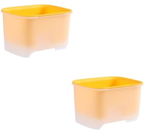 jojofuny 2 Pièces Boîte De Vidange Panier De Filtre pour Les Restes D'évier Panier D'évier Domestique Évier Selle Bac De Vidange D'évier Évier Pliable Légume Plastique Éponge