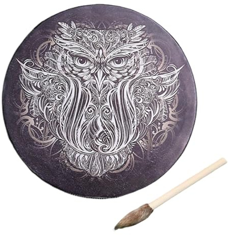 Handtrumma i trä | Musikinstrument handtrumma | Lätt handtrumma, multifunktions musikinstrument, handgjort shamaniskt mystiskt instrument för meditation, helande, musikälskare