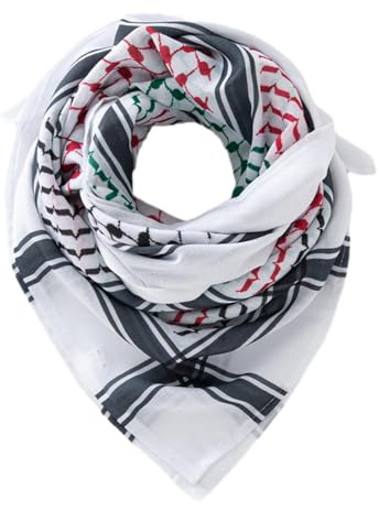 Generisch Foulard per collo, deserto arabo, asciugamano da uomo palestinese Arafat, traspirante arabo, sciarpa per fascia, moda da uomo per famiglia, amici, bambini, multicolore, Siehe Beschreibung