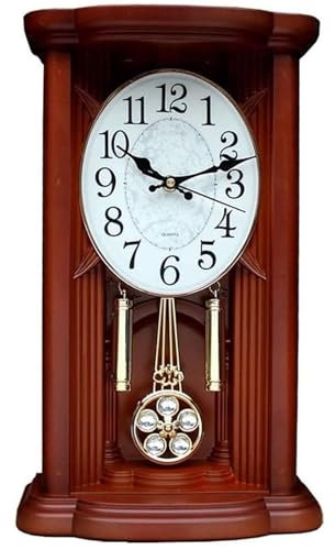 KRODEAIR Orologio a Pendolo, Orologio da Tavolo Vintage con Design Antico, Orologi da caminetto a Batteria per Soggiorno, Ufficio, casa, Orologi da Camino a Legna