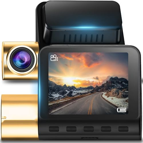 Retoo Dashcam bilkamera 2K/4K synvinkel 170° fram mörkerseende parkeringsläge loopinspelning GPS-modul WiFi mikrofon skärm LED 2 tum utan stöds microSD-kort microUSB-gränssnitt svart