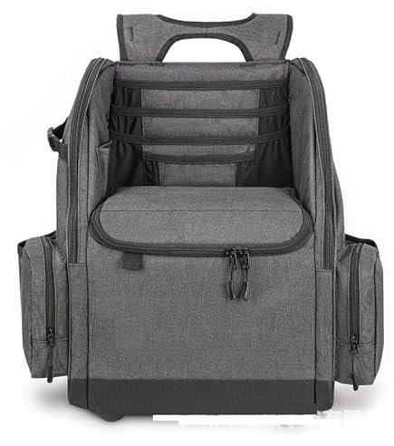 YEOSEA Golf Disc Rucksack, große Kapazität Stauraum mit mehreren Fächern, graues Oxford-Gewebe