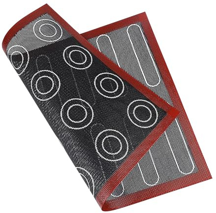 Tappetino da forno antiaderente per biscotti, tappetino in silicone per macaron, riutilizzabile e resistente al calore, stampa su entrambi i lati, per forno, torte, pane, dolciumi, strumento per la