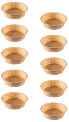 TOPPERFUN Teglie di Carta Usa e Getta per Torte 16 Cm 10 Pezzi, Tortiere Rotonde Antiaderenti per Dolci e Salate, Stampi Monouso Resistenti al Calore per Cottura in Forno Casa e Cucina