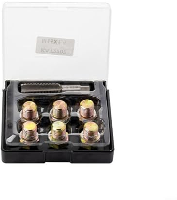Sileduove Strumento di riparazione di filettature, set di rubinetti e matrici, kit di scarico dell'olio per M13-M20 x 15 mm, ripristino di precisione in acciaio temprato con durata, scatola di
