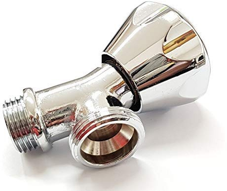 TLDSHOP® Rubinetto inclinato per lavatrice - Carico Acqua - Rubinetto in ottone per attacco lavatrice 3/4- Attacco parete 1/2