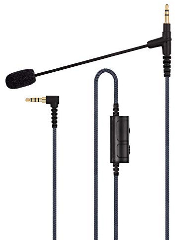 Cable Boom Mic compatible with PlayStation PS4 or Xbox One Controller,PC,Tablet,Laptop, Smartphone - Boompro Gaming Mic compatible with V-Moda Or Other 3.5mm Jack Headphone with Volume Control(150CM)