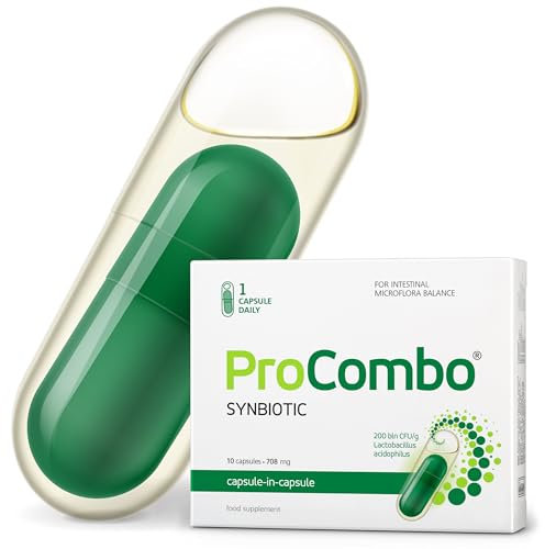 ProCombo – The Smart symbiotic with targeted Directing of Good Bacteria. Double Capsule Liquid Formula for Fast Results. 1 Capsule a Day! Laboratory Tested (10 Servings)