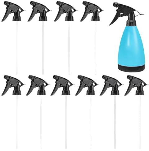 GOMAKERER 17 pz Ugello per Flacone Spray da, Ugello per Flacone Spray in Plastica Nera Parte di Ricambio per Flacone Spray per Impieghi Gravosi per La Pulizia di Casa e Ufficio Articoli per La Casa