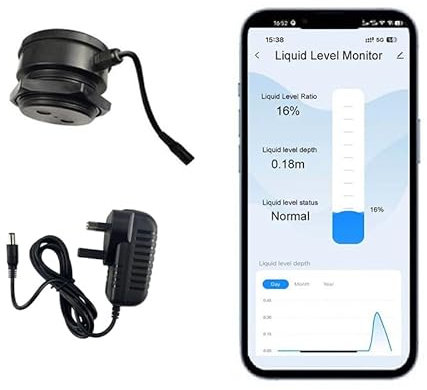 EPTTECH TLC2206 Outdoor Tuya Mobile WIFI Remote Ultrasonic Contactless Continuous Liquid Water Oil Fuel Level Tank Monitor Sensor Controller Automatic Alarm Gauge Meter Indicator Monitoring System