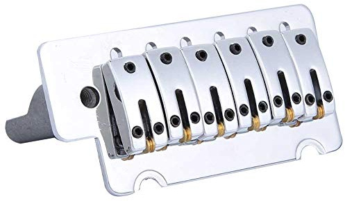 6 Strings Tremolo Bridge Set, Bra Uthållighet och Kromfinish, Metallkropp för Elgitarr med 12 St Tillbehör, Elgitarr Tremolo Bridge för Vänner, Musikälskare