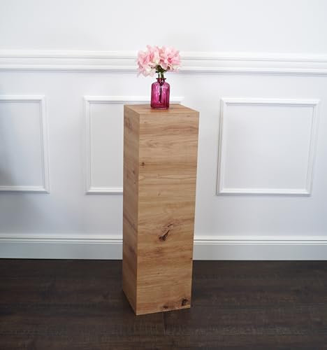 freeroom24, Blumensäule, Säule, Dekosäule, Podest, Ilja, Artisan Eiche, verschiedene Größen, (20x20x50cm)