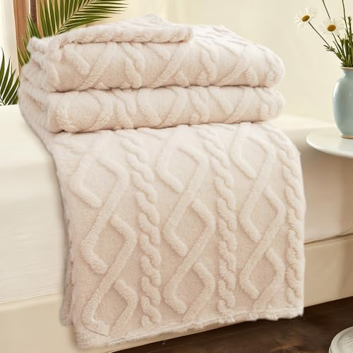 Couverture douillette moelleuse, couverture en polaire et couverture en laine 200 x 230 cm, couverture moelleuse, couverture en peluche chaude, couverture de canapé douce pour la décoration de la