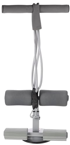 Abaodam Sit up Bar with Suction Cups and Resistance Bands, Portable Sit-up Assist Device for Abdominal Exercise, Home Fitness Crunches Aid Trainer with Non-slip Base, Gray