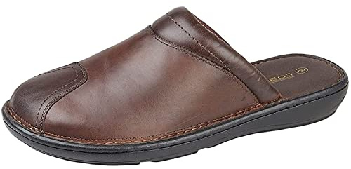 Roamers Mens Leather Clogs (9 UK) (Brown)