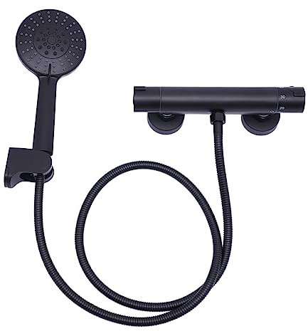Wasserhahn Duschthermostat Schwarz, Badewannenbrause Set Duschthermostat Für Badezimmer, Mehrere Outlet-Modi, Aus Messing, ist anwendbar auf Hotels oder Häuser zum