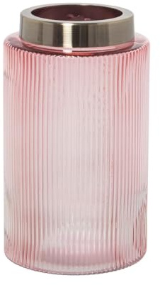 Alexandra House Living Jarrón Rosa Cristal 12 x 20 cm