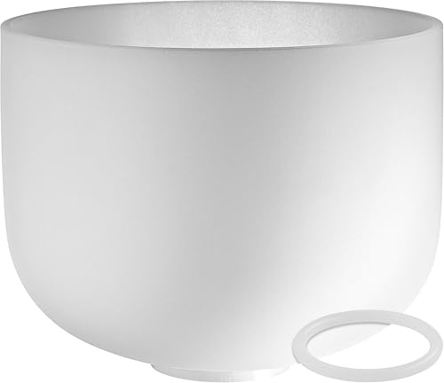 Meinl Sonic Energy Crystal Singing Bowl 12 Note F3, 440 Hz Tuning — High-purity Quartz — for Meditation, Chakra Healing, Sound Therapy, Yoga