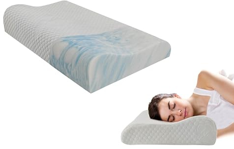 Nuvole di Sonno - Cuscino Cervicale in Memory Foam HD Traspirante Correttore, Guanciale Ortopedico a Doppia Onda da Letto con Rivestimento Lavabile Ergonomico per Collo Made in Italy (1 pz Cervicale)