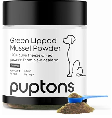 Puptons 100% Pure Green Lipped Mussel Powder for Dogs (500g)