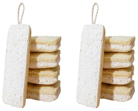 Limpiador de cocina compostable. Esponjas de lufa biodegradables de fibra vegetal ecológica, resistentes al aceite, fáciles de limpiar. Hecho de fibra vegetal ecológica, adecuado para cocinas y baños.