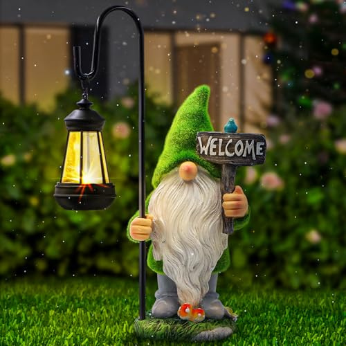 Baladais Nain De Jardin - Lampe Solaire Extérieur Décoration, Lumière Solaire Extérieur pour Porche, Cour, Pelouse, Patio, Balcon Et Terrasse