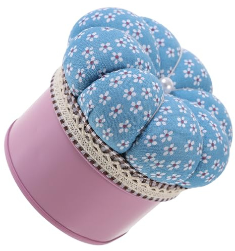 CALLARON Dekoratives Nadelkissen mit Kugelkopfnadeln Glas Stecknadel Organizer Bunt für Selbstgemacht Nähen Büro Zuhause Zufälliger Stil