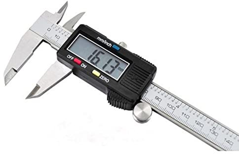 LEOFLA Calibre Digital de Acero de 150 mm con Pantalla LCD y Funda Protectora