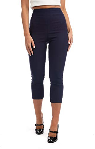 Ro Rox Pantalones Piratas Ella Capri Vintage Retro Pinup 1950 - Marino Azul (2XL)