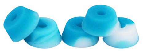 Teak Tuning Bubble Bushings Pro Duro Series | Tourbillon bleu sarcelle et blanc | Vrac (61A) | Moulé sur mesure | Compatible avec tous les principaux trucks de touche