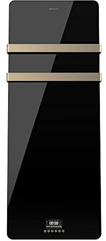 Cecotec Radiatore Scaldasalviette Elettrico Basso Consumo Ready Warm 9890 Asciugamano Cristallo OldGold. 850 W, Doppio Gancio, Telecomando, Display a LED, Timer, IP24