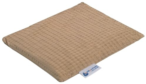Medi Partners Kirschkernkissen Mikrowelle 20x25cm Körnerkissen groß Wärmekissen 500g Rechteck 100% Baumwolle Öko Natur Massagetherapie - Kirschkernkissen nacken schulter Kältetherapie (Beige Waffel)