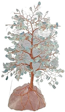 TOMYEUS Crystal Tree/Money Tree Natural Green Crystal Tree Wealth Tree Living Room Entrance Opening Gift Peach Blossom Ornaments Gem Tree