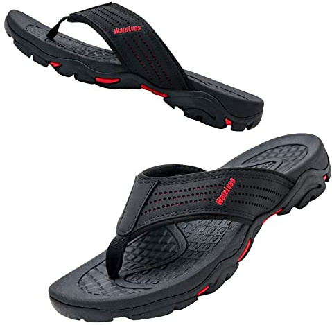 WateLves Chanclas Hombre Flip Flops con Soporte para el Arco Sandalias de playa Antideslizantes Comodas Fascitis Plantar Ortopedicas