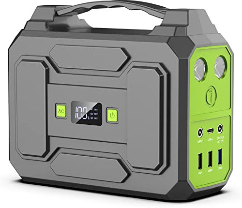 SinKeu Powerstation portátil 99Wh/27000mAh, 100W Solar Generator batería con salida USB -C/AC/DC, generador de corriente móvil para camping y emergencias