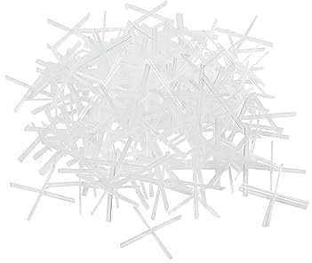 Buddy4Home house accessoires Croci per piastrelle, 1 mm, set da 500 pezzi, in plastica robusta, colore bianco, accessori per piastrelle, distanziatori per fughe