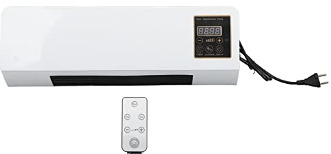 LiebeWH Heizlüfter Ungekühlt Kleine Klimaanlage Elektrisch Heizung Maschinen Wandmontage Heißer Ventilator Heizstrahler für Badezimmer Schlafzimmer EU Stecker 220 V