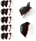 RUTHLESS 5XF4188 Dart-Flights, 100 Mikron, Standardgröße, Nummer 2, gerissenes Design, Weiß, 5 Sets mit 3 Flügeln