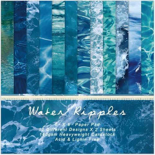 DIENLIANHUA 24 Stück Scrapbooking-Papier, 15,2 x 15,2 cm, vintage und romantisch, für Alben, Karten, Collagen, quadratisch, glatt, weiß