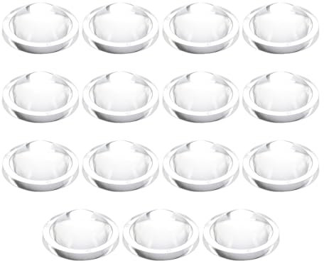 PATIKIL Diamètre 25mm Lentille Plate Convexe,15 Pcs Hauteur 8mm PMMA Acrylique LED Optique Lentille Convexe Condenseur Avec Bord Pour Lampe Torche Voiture Vélo Phare Projecteur,Transparent